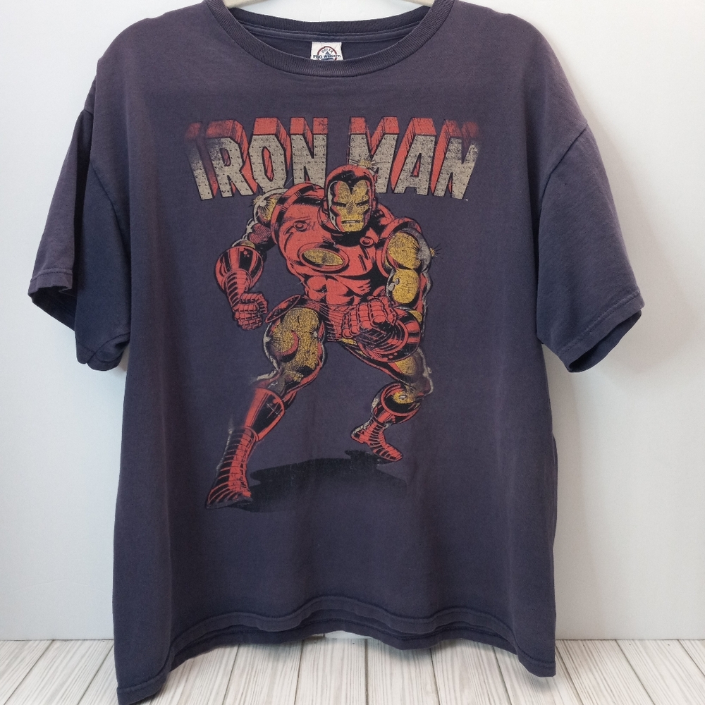 Vintage Rare Delta Pro Weight Marvel Iron Man Comic Book T Shirt